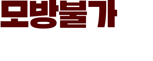 모방불가 차원이 다른
